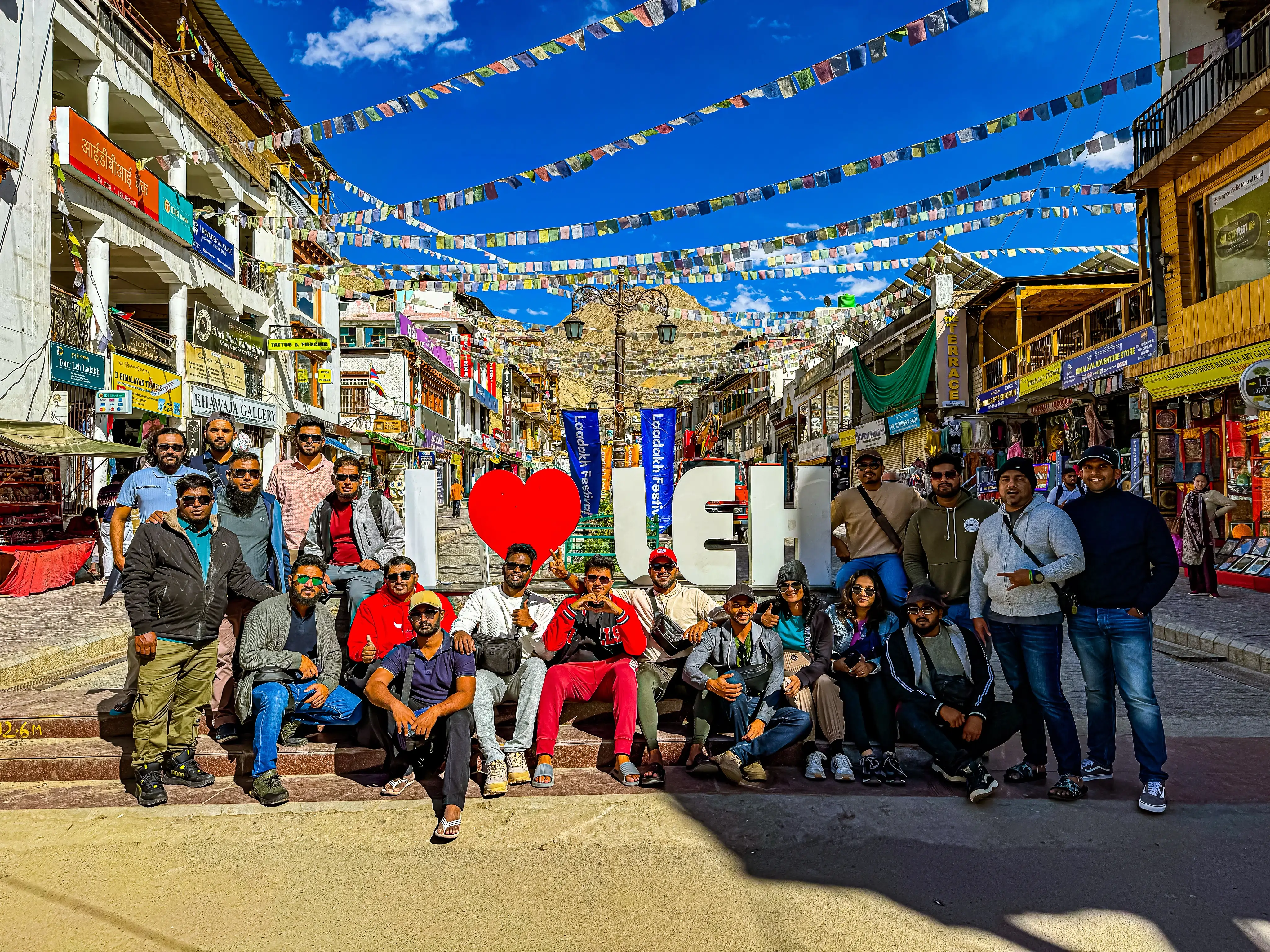 Bikers on mountain road
